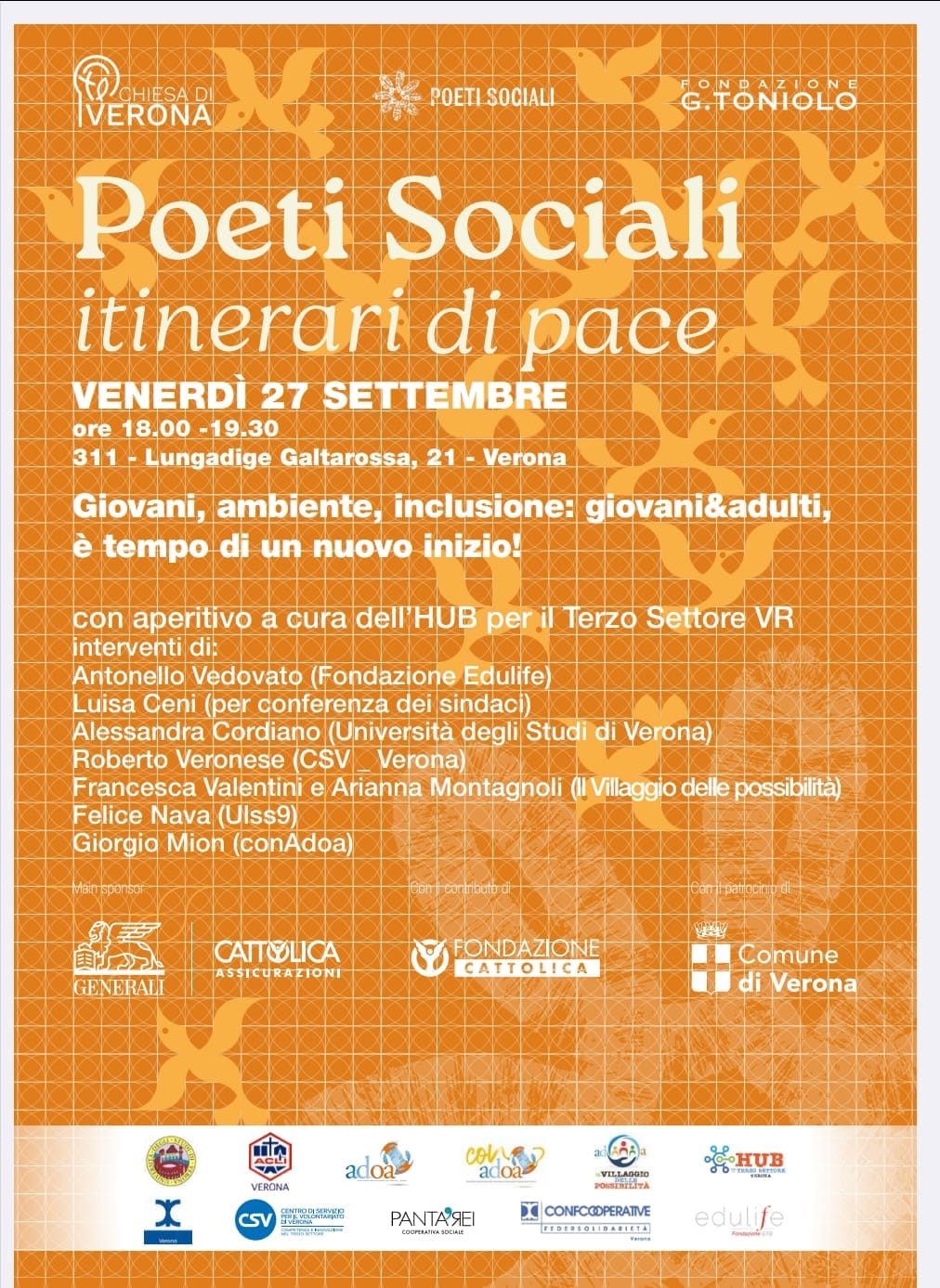 Poeti Sociali 
Itinerari di pace!

 Dopo l’evento lancio tenutosi venerdì scorso a Villa Buri a San Michele Extra, il quartiere “più perife…