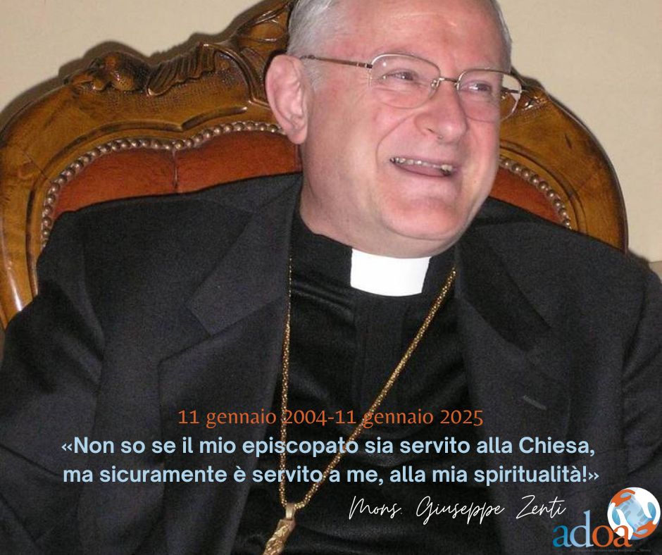 “Ognuno al suo posto e al meglio di sè” (𝔐𝔬𝔫𝔰. ℨ𝔢𝔫𝔱𝔦)

 11 gennaio 2025
21° ANNIVERSARIO dell’ordinazione episcopale di
Mons. Giuseppe Zenti…